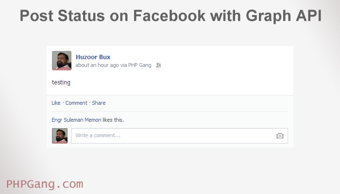 How to publish status on Facebook with Graph API