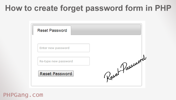 How to create forget password recovery procedure in PHP