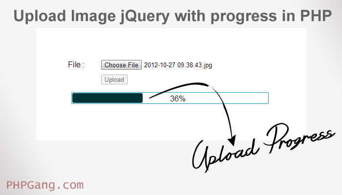 How to Upload Image using jQuery with progress in PHP
