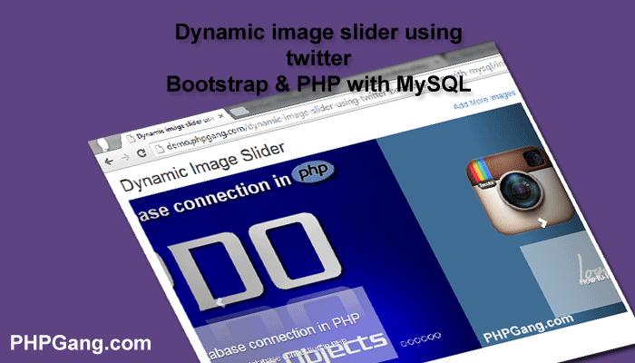 Dynamic image slider using Twitter Bootstrap & PHP with MySQL
