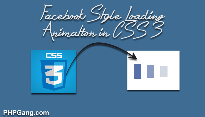 How to create Facebook style loading animation using CSS3