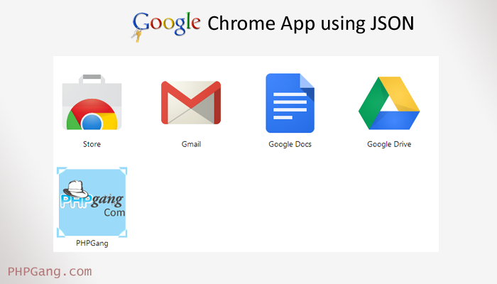 How to create Google Chrome App using JSON
