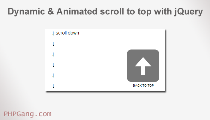 How to create dynamic and animated scroll to top with jQuery