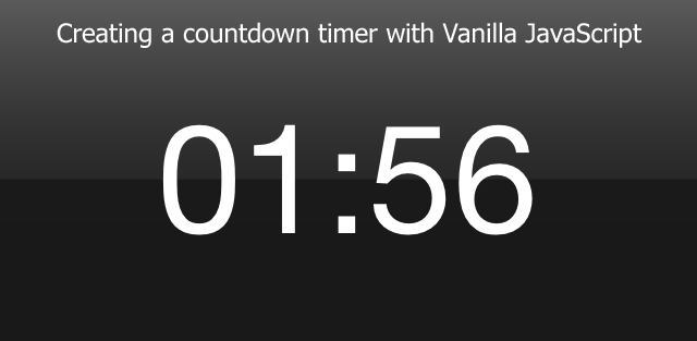 Creating a countdown timer with Vanilla JavaScript